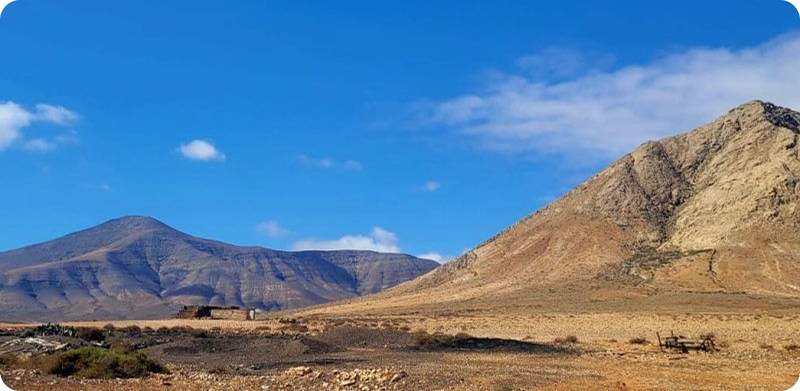 Remote walking landscape in Spain